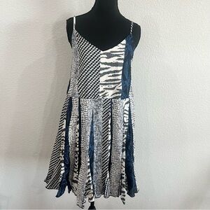 Banana Republic Blue & White Patchwork Sundress